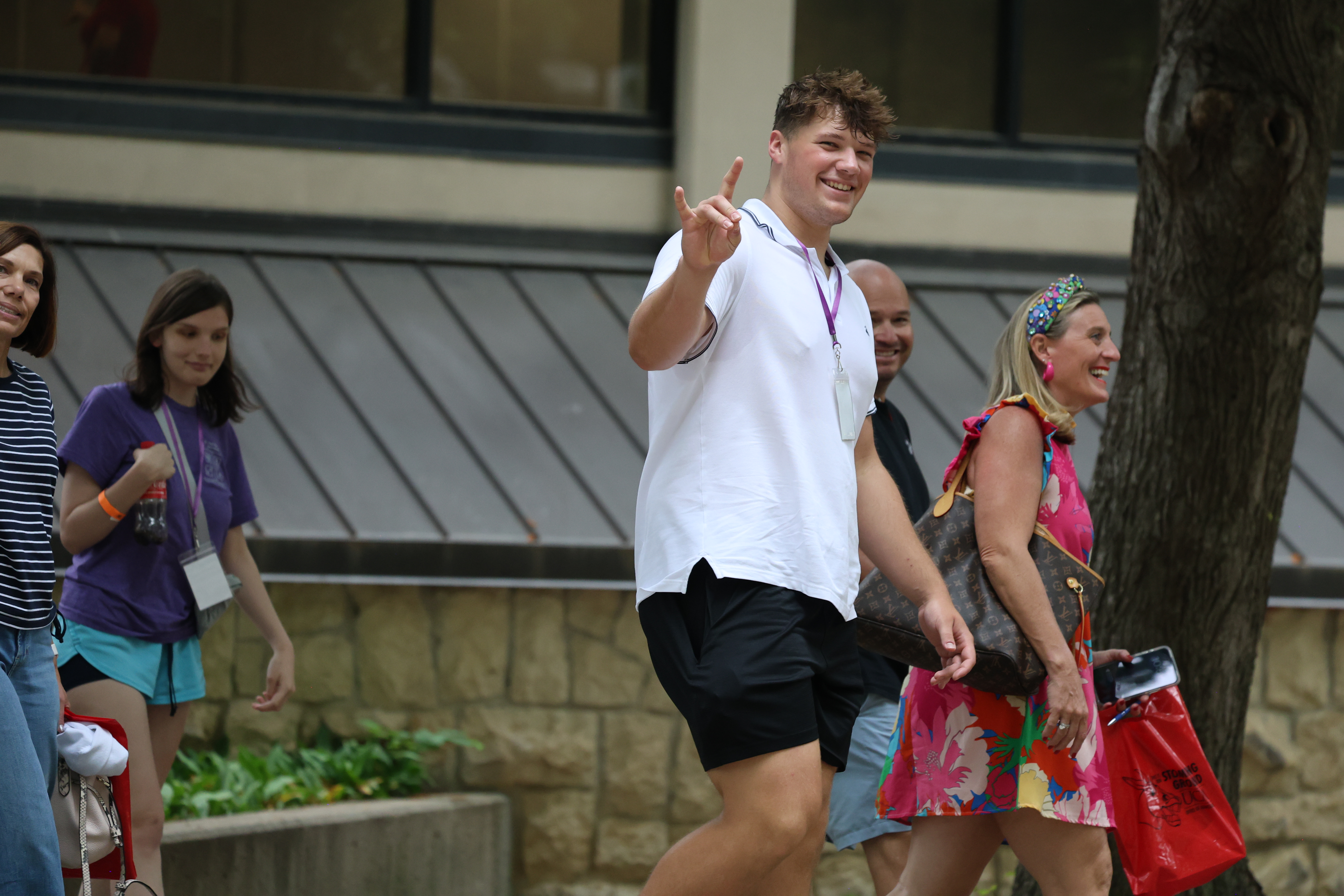 Students walking on campus